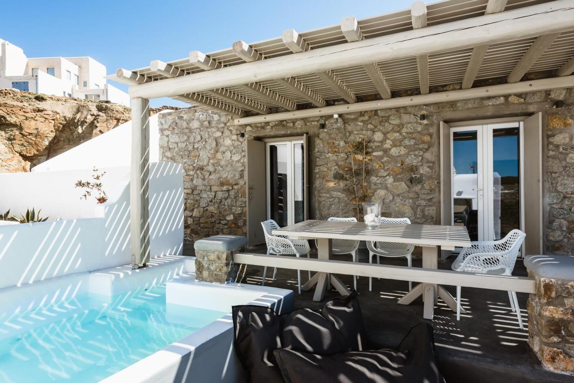 Mykonos Residence Villas & Suites Merchia Beach Exterior foto