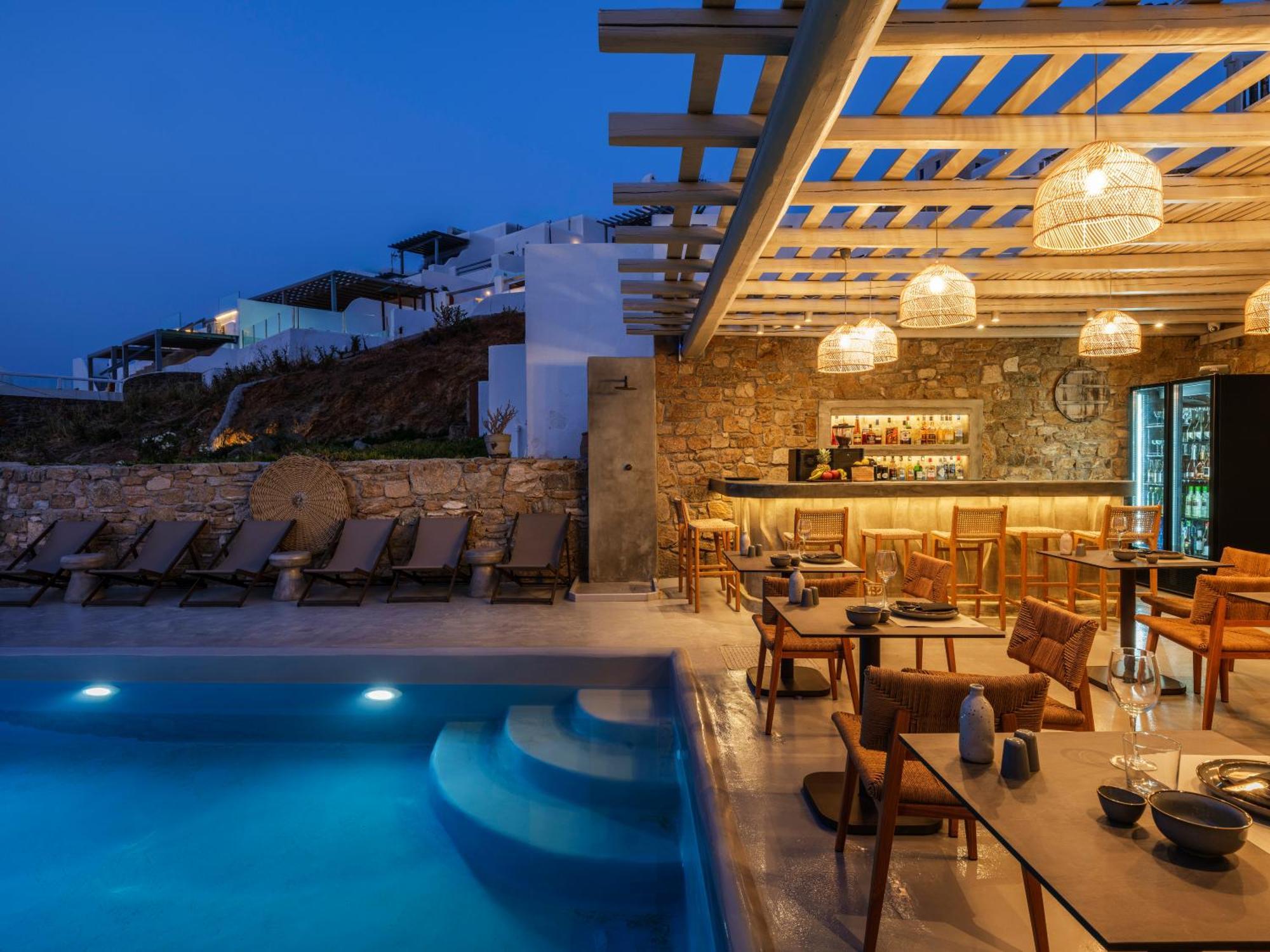 Mykonos Residence Villas & Suites Merchia Beach Exterior foto