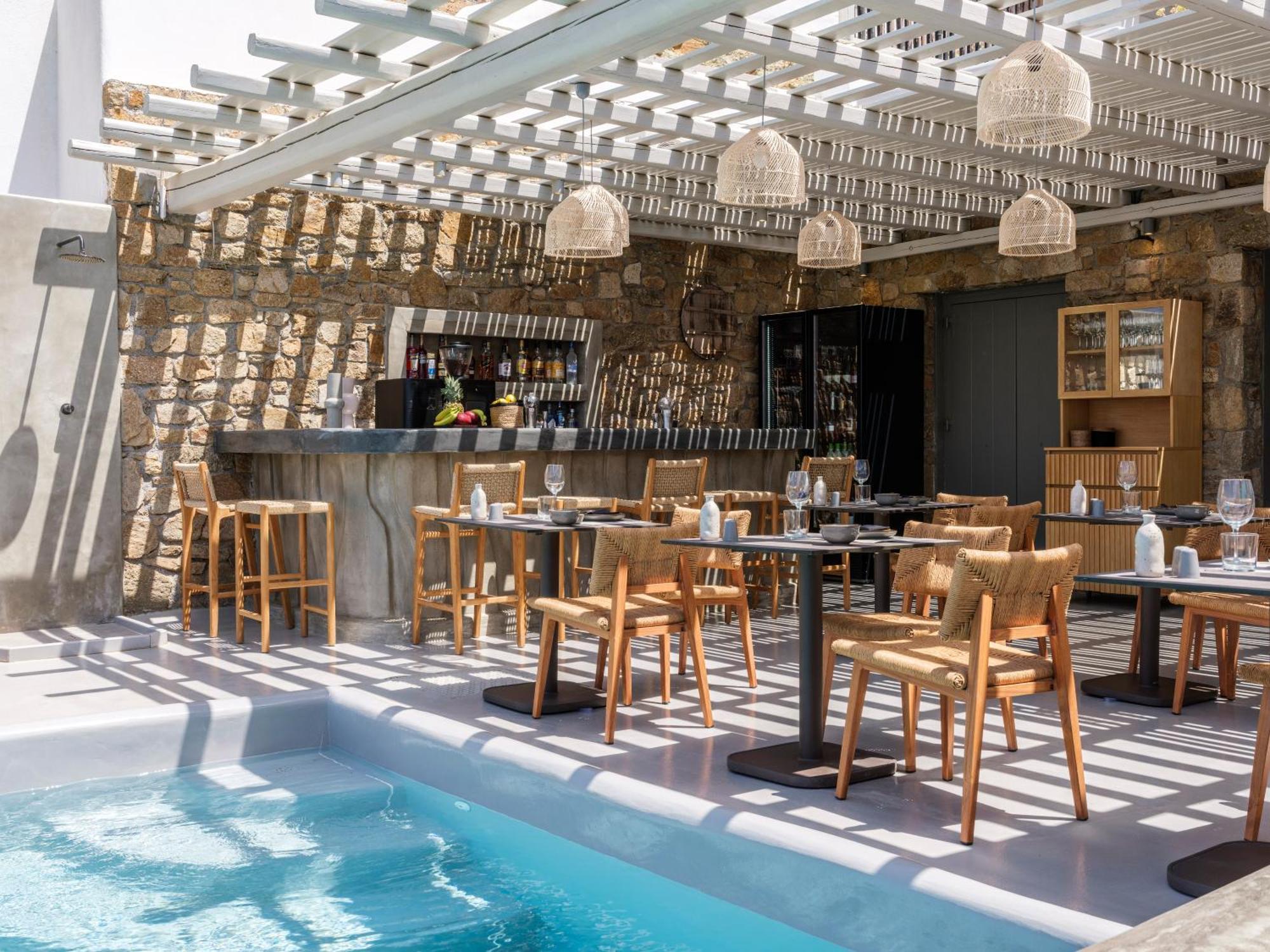Mykonos Residence Villas & Suites Merchia Beach Exterior foto