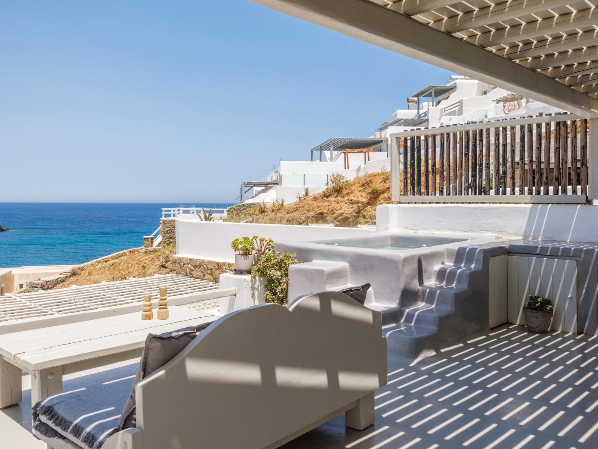 Mykonos Residence Villas & Suites Merchia Beach Exterior foto