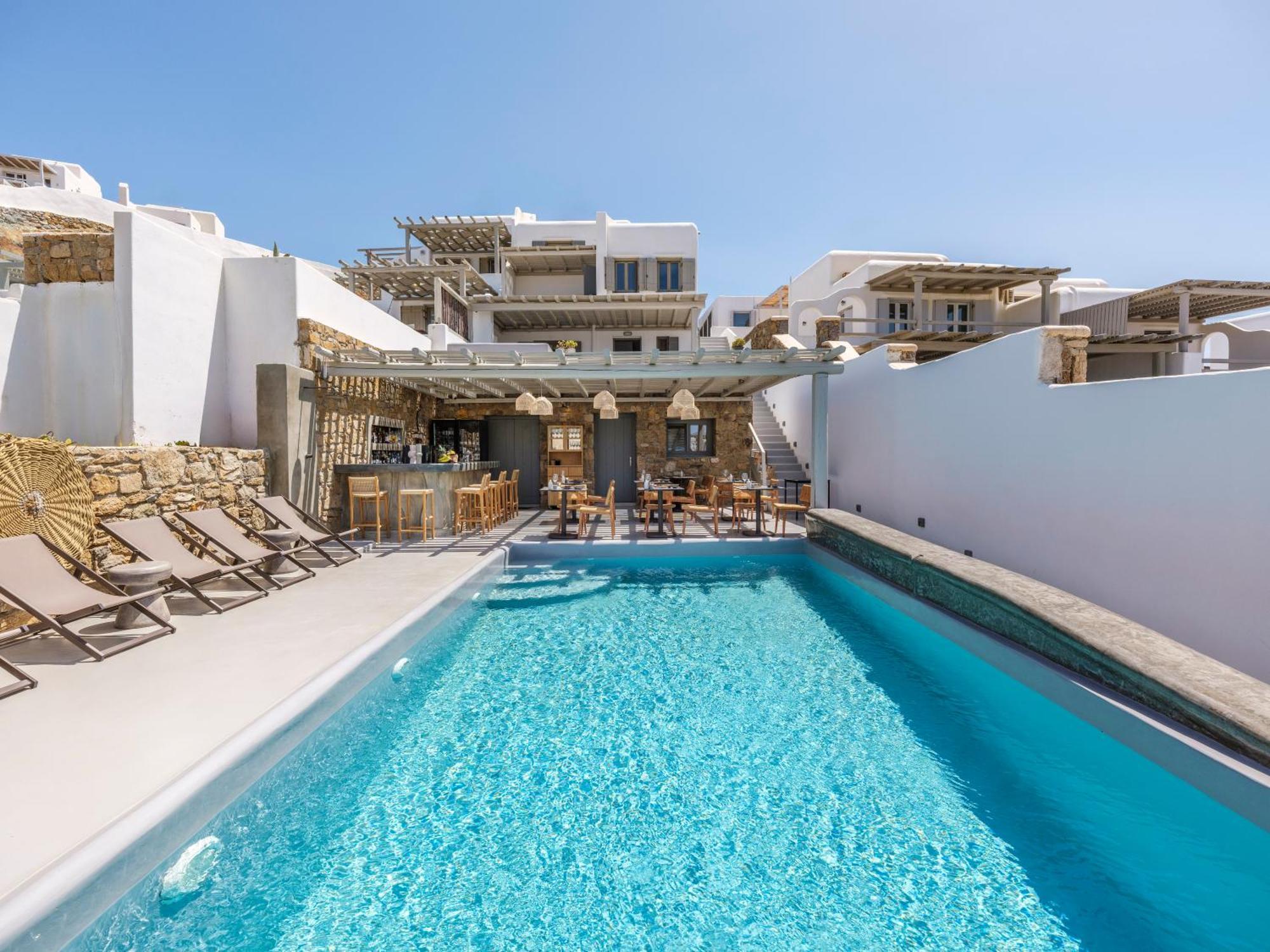 Mykonos Residence Villas & Suites Merchia Beach Exterior foto