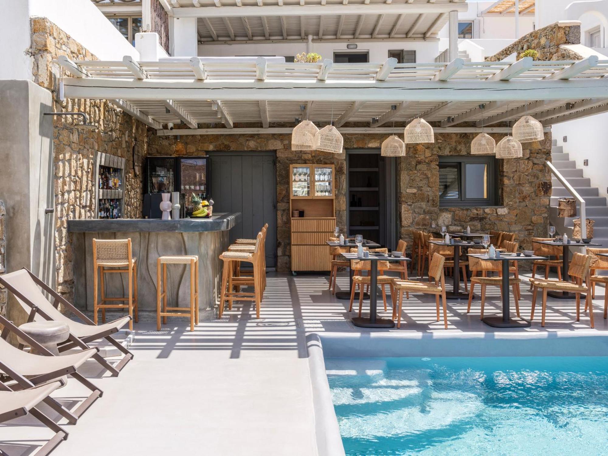 Mykonos Residence Villas & Suites Merchia Beach Exterior foto